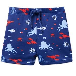 NWT Janie and Jack Baby Recycled Ocean Animals Swim Shorts 12-18 Months
